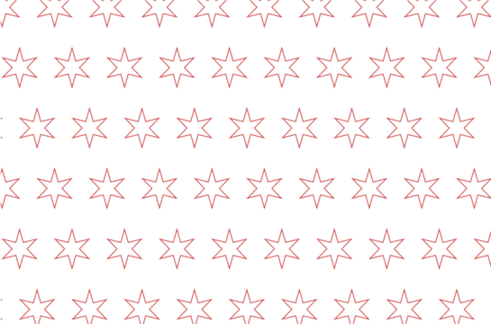 Digital png illustration of red stars repeated on transparent background