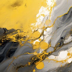 Yellow and grey marble texture background