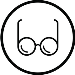 Digital png image of white circle with glasses on transparent background