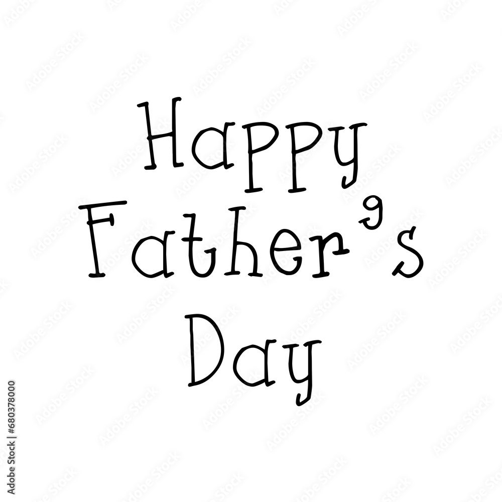 Poster digital png image of happy father's day text on transparent background
