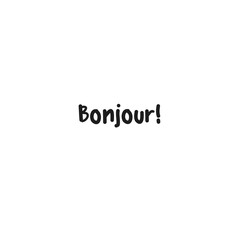 Digital png illustration of bonjour text on transparent background © vectorfusionart