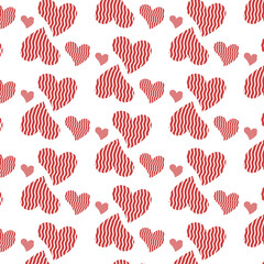 Digital png illustration of red hearts on transparent background