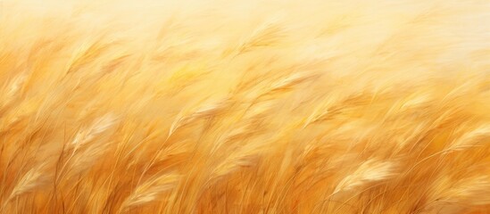 golden hue of autumn, the dry grass swayed gently summer breeze, creating an abstract pattern against the background of the vast space, resembling a textured design inspired by nature. The hay and