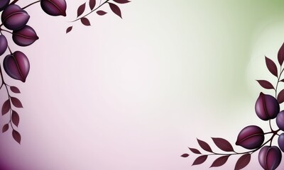 Abstract Plum background with lines and blurry leaves