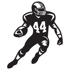 American Football Player Icon Vector Illustration