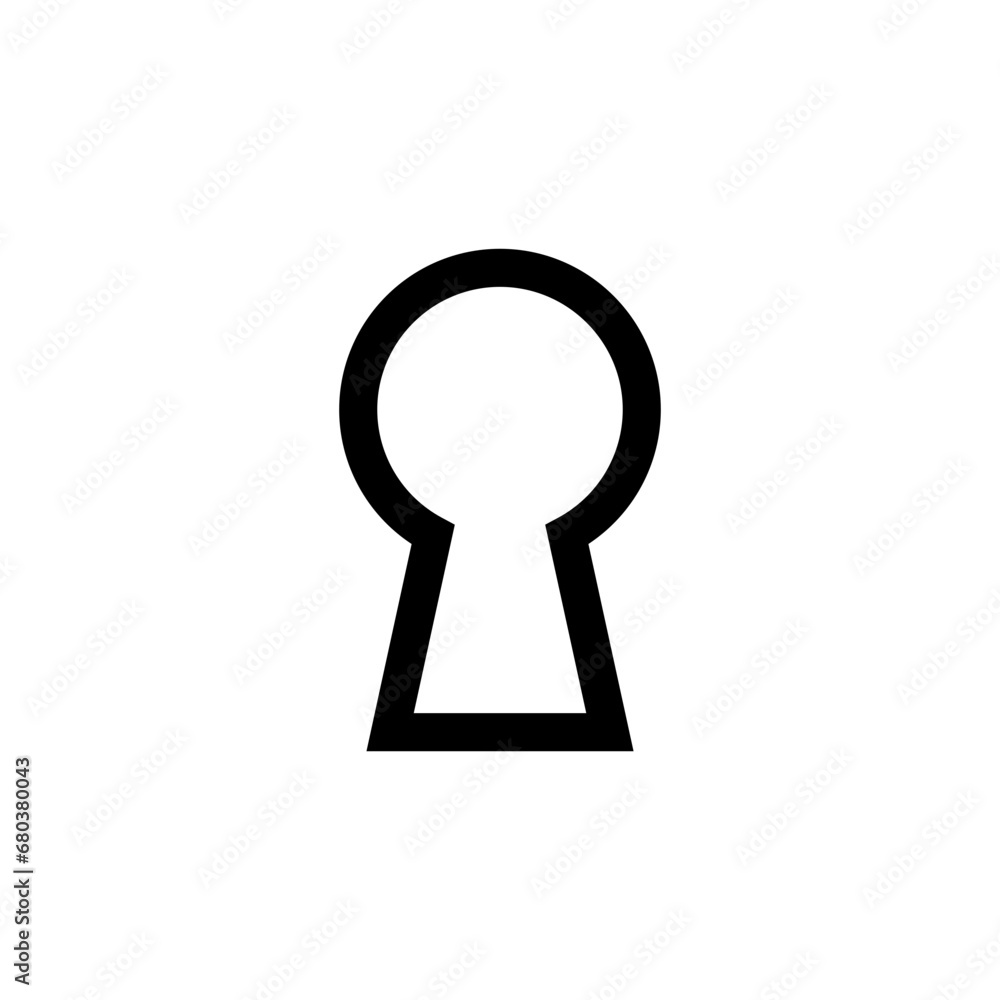 Poster Keyhole icon, Door key hole button. Lock icon set. privacy icon , secure private security icons - padlock icon button. web vector icon