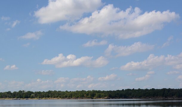 clouds over the lake