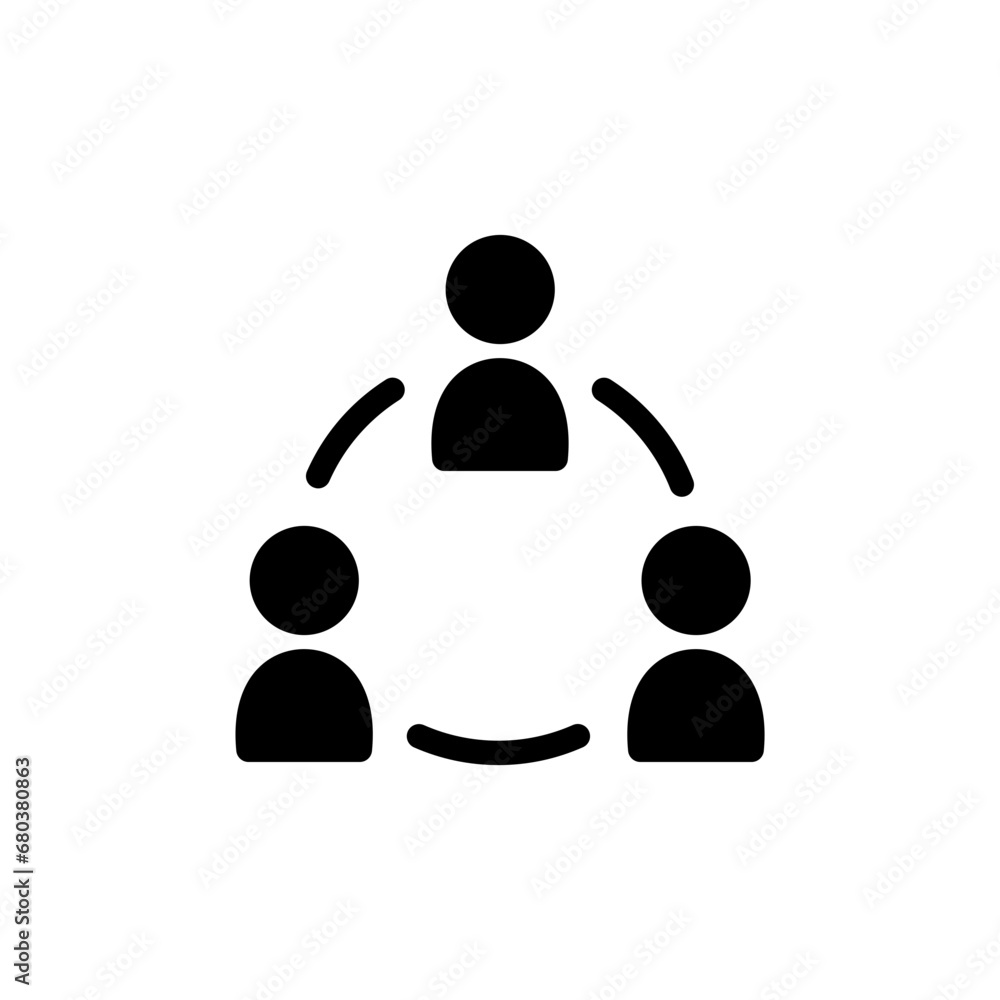 Poster collaboration icon, group of people icon. team. communication or connection icons - teamwork share, 