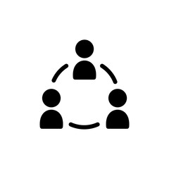 collaboration icon, Group of people icon. team. communication or connection icons - teamwork share, connect icon. web vector icon
