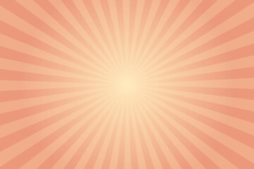 Pastel red sunburst Pattern Background. Summer Banner background. Dark salmon color starburst background template. Vector Illustration