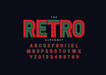Obraz premium Vector of stylized modern font and alphabet