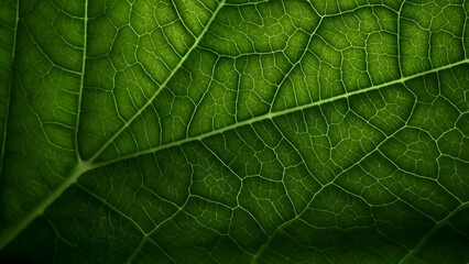 Obraz premium Close-up Green leaf background view.