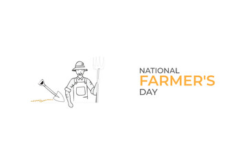 Happy farmer's day Indian kisan diwas