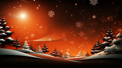 Fototapeta na wymiar Dark_orange_vector_layout_with_bright_snow