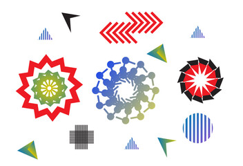 Abstract Geometric Shapes and symbols
