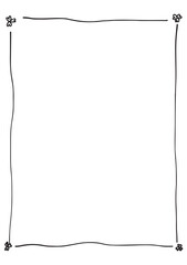 Heart frame border abstract hand drawn wedding card outline shape icon for decorative romantic and love vintage doodle element for design in vector illustration