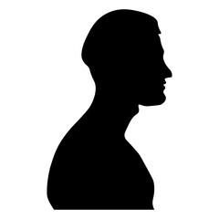 Man Silhouette Illustration Hair Style