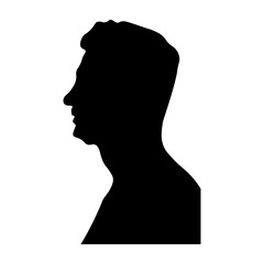 Man Silhouette Illustration Hair Style