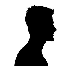 Man Silhouette Illustration Hair Style