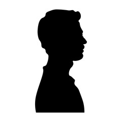 Man Silhouette Illustration Hair Style