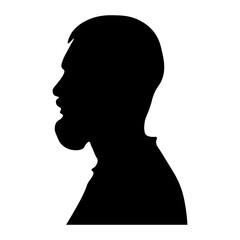 Man Silhouette Illustration Hair Style