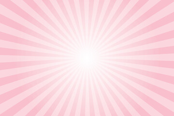 Sunburst recto background. Pink rectangular recto backdrop. Light pink sunbeam background design for various purposes.