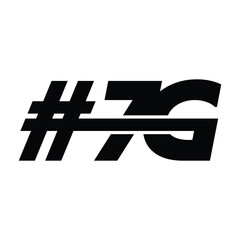 7G brand name initial letter monogram.