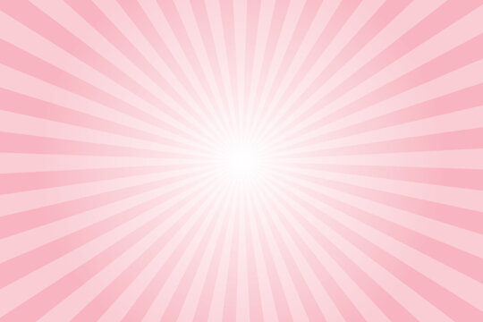 Abstract soft Pink rays background. Sun rays Retro vintage style background, Sunburst Pattern Background. pink Rays. Summer Banner illustration