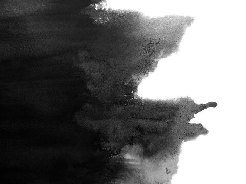 watercolor element minimal painting brush black hand drawn abstract template texture. png Asian tradition style.
