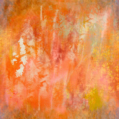 Abstract brush strokes colorful blurred painted seamless background Bright colors of autumn nature, sunlight, bonfire