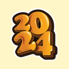 happy new year 2024 illustration