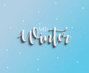 Hello winter illustration