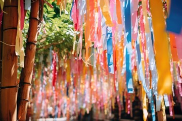 Fototapeta na wymiar Festival symbol religion travel asian celebration asia colors culture flags tradition decorative background