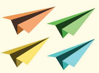 set of origami paper planes