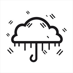 Rain icon vector