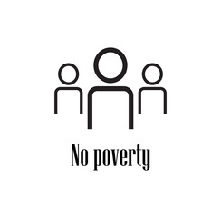 No poverty sign on white background