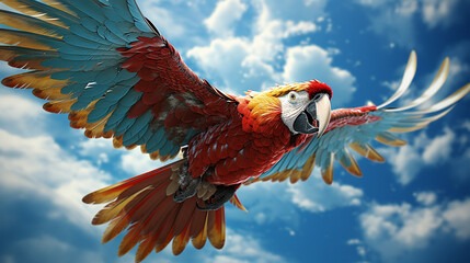 blue and gold macaw - obrazy, fototapety, plakaty