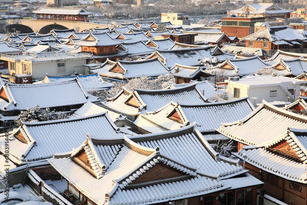 Canvas Prints traditional Korean house