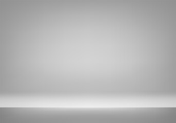 Grey color studio background. Space for selling products on the website. Vector illustration.