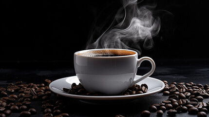 Steaming Coffee Elegance