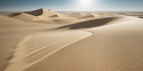 日差しの厳しい砂漠、generative ai