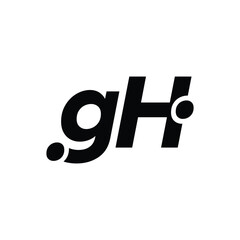 GH typography unit brand vector icon.