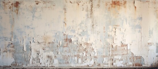 background of the room stood a vintage white wall, its paint chipped and grunge-imbued, bearing an abstract pattern that hinted at the passage of time form of faded texture. Embedded within its old