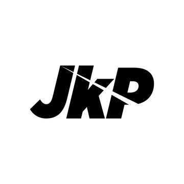 JKP typography vector monogram illustration.