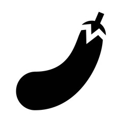 eggplant Food And Drink Icon Illustration