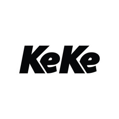 KEKE typography vector monogram illustration.
