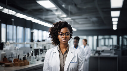 Empowering Diversity in Medical Science: Brilliant Woman Scientist Leads Team in Modern Laboratory - Diversity in STEM, Women in Science