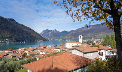 lago d'iseo, iseo lake, panorama, Sulzano, lombardia, Brescia, montagna, scorci, verde, 