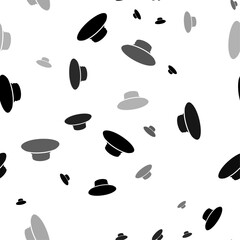 Seamless vector pattern with speaker symbols, creating a creative monochrome background with rotated elements. Vector illustration on white background