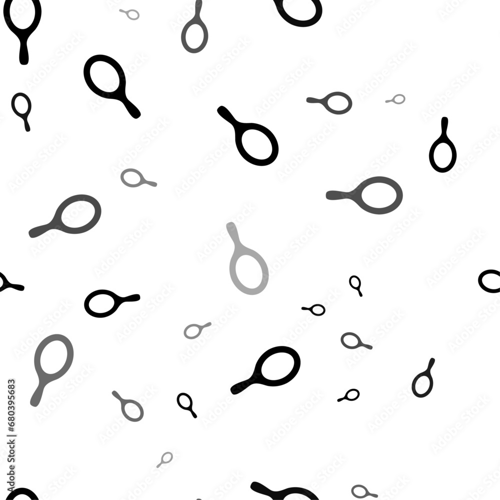 Poster seamless vector pattern with tennis symbols, creating a creative monochrome background with rotated 